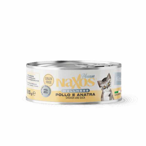 NAXOS CAT KITTEN - kurczak i kaczka - puszka dla kociąt 85g