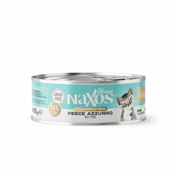 NAXOS CAT KITTEN MONO - ryby oleiste - puszka dla kociąt 85g